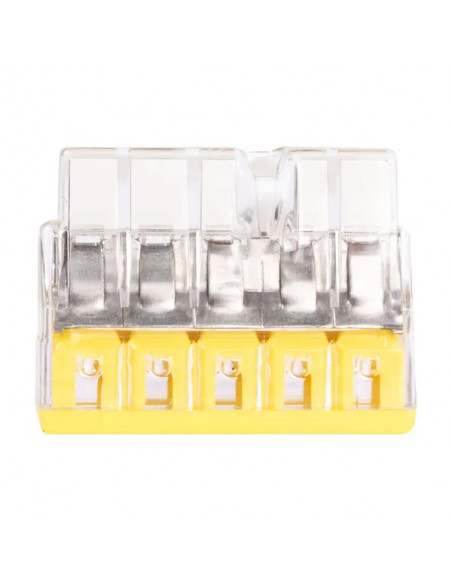 Clema WAGO 5P pentru conductori rigizi și semirigizi 0.5-2.5mm²