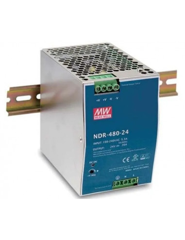 Sursă în comutație MeanWell 24VCC 20A - aparatajelectric.ro
