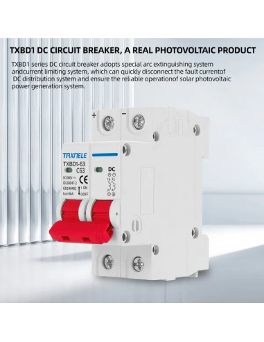Siguranță Automată Curent Continu 2P 16A 1000VDC | aparatajelectric.ro