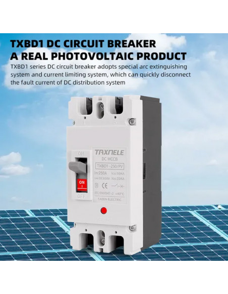 Întreprupător DC MCCB 2P 125A 600VDC | aparatajelectric.ro