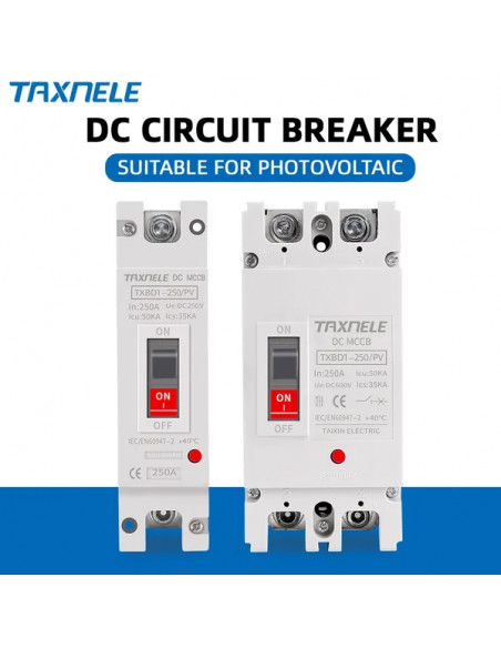 Întreprupător DC MCCB 2P 250A 600VDC | aparatajelectric.ro