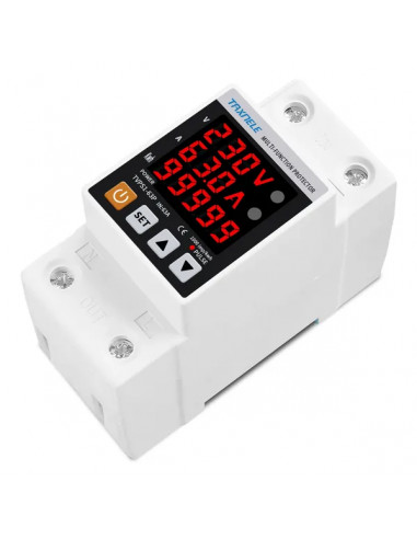 Releu monofazat de protecție supratensiune/supracurent programabil 62A - Voltaj + Curent + Putere | aparatajelectric.ro