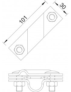 Bridă de legătură pentru electrod de împământare, universal FT 2