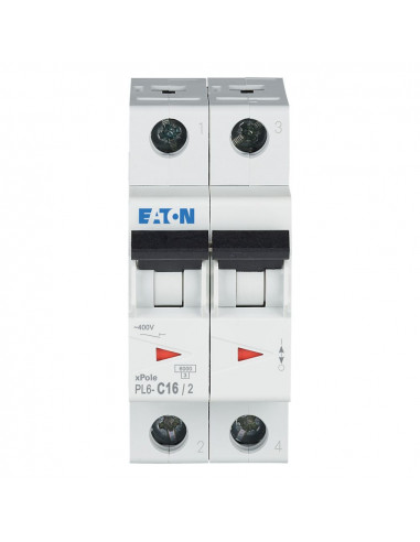 PL6-C16/2 Întrerupător automat 2P 16A curba C 6kA - Eaton