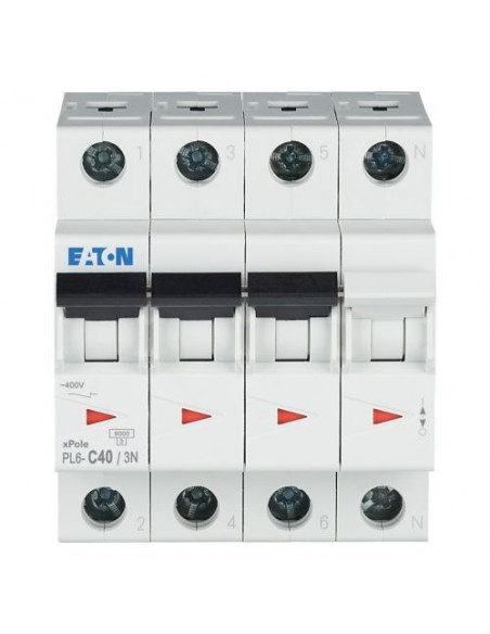PL6-C32/3N Întrerupător automat 3P+N 32A curba C 6kA - Eaton