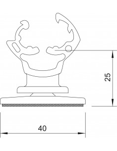 Suport conductor Rd 8-10 mm cu soclu de lipit - montaj rapid și sigur 2