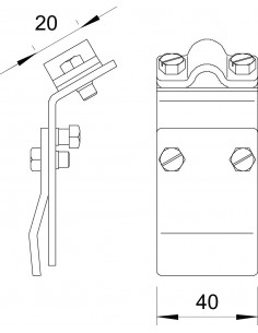 Clemă pentru jgheabul de acoperiș - compatibilă cu orice grosime a marginii 2