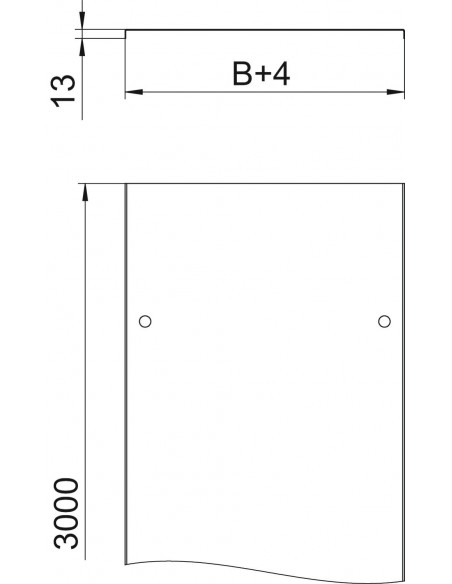 Capac jgheab metalic 3000x100mm