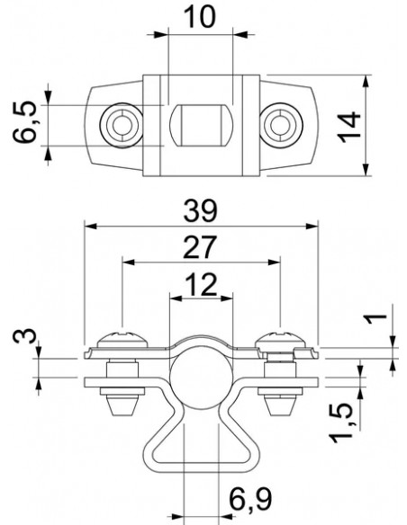Clemă de distanțare și fixare metalică 10-12mm OBO – aparatajelectric.ro