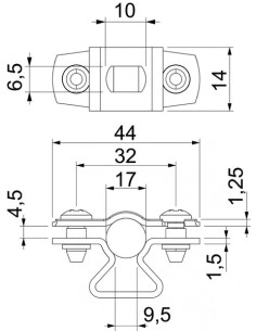 Clemă de distanțare și fixare metalică 14-17mm OBO – aparatajelectric.ro 2