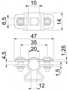 Clemă de distanțare și fixare metalică 17-20mm OBO – aparatajelectric.ro 2