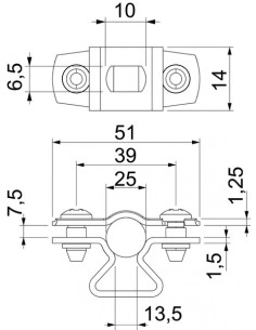 Clemă de distanțare și fixare metalică 20-25mm OBO – aparatajelectric.ro 2
