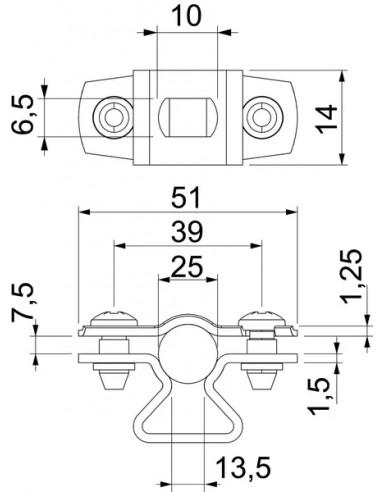 Clemă de distanțare și fixare metalică 20-25mm OBO – aparatajelectric.ro
