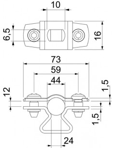 Clemă de distanțare și fixare metalică 36-44mm OBO – aparatajelectric.ro 2