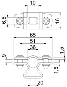 Clemă de distanțare și fixare metalică 30-36mm OBO – aparatajelectric.ro 2