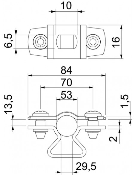 Clemă de distanțare și fixare metalică 44-53mm OBO – aparatajelectric.ro