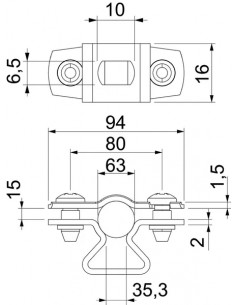 Clemă de distanțare și fixare metalică 53-63mm OBO – aparatajelectric.ro 2