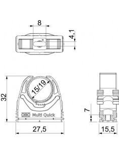 Clemă Multi-Quick 25-28,5 mm OBO - aparatajelectric.ro 2
