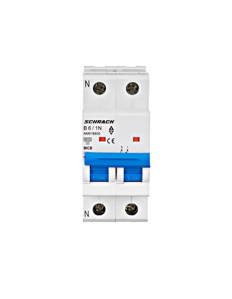 Întreruptor automat AMPARO 6kA, B 6A, 1P+N - aparatajelectric.ro