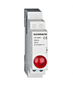 Lampă modulară simplă LED roșu 230V-AC AMPARO - aparatajelectric.ro