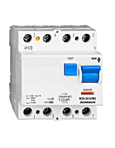 Întreruptor diferenţial 25A 4poli 30mA - aparatajelectric.ro