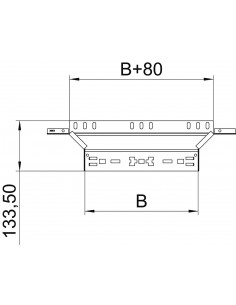 Ramificaţie scurtă tip T ptr jgeab metalic 100x110mm 2