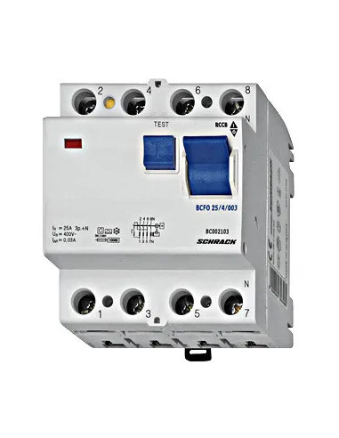 Intreruptor diferential 63A 4poli 30mA Schrack - aparatajelectric.ro